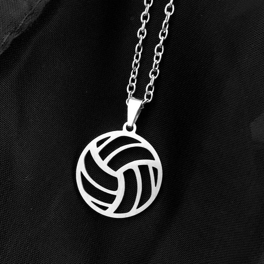 Men's Fashion Volleyball Stainless Steel Necklace