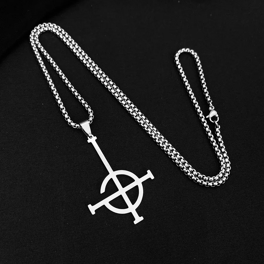 Men Fashion Stainless Steel Pearl Chain Necklace