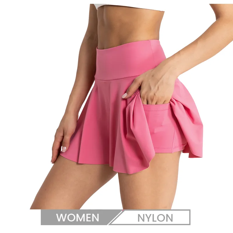 Customized Logo Women'S Slim Running Fitness Anti-Fade Pocket Sports Mini Skirt Pants