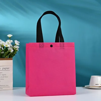 23*25*10cm Custom Buckle Blank Non-Woven Tote Shopping Bag