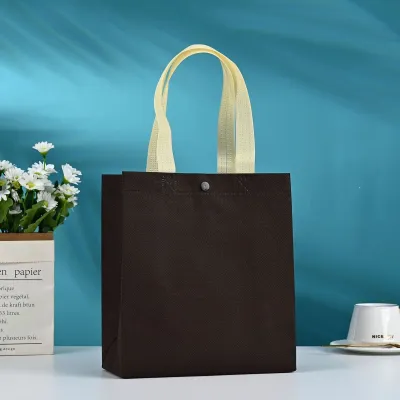 23*25*10cm Custom Buckle Blank Non-Woven Tote Shopping Bag