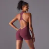 6660 Shorts Zip Jumpsuit-Jujube