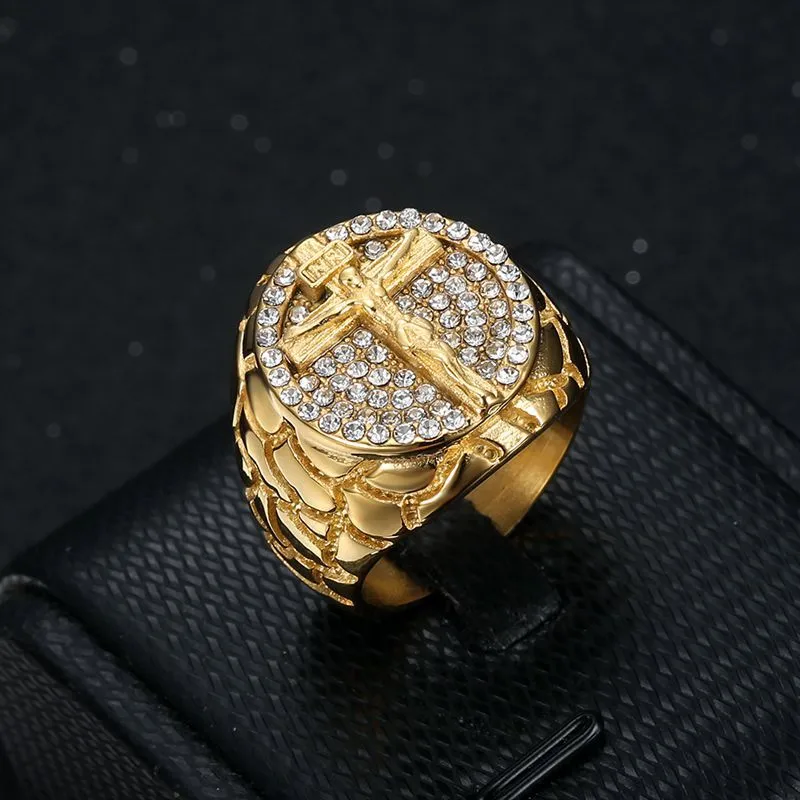 Men's Vintage Hip-Hop Geometric Titanium Steel Ring