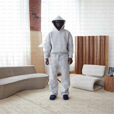 Fashion Casual Hoodie and Drawstring Pants Set for Men