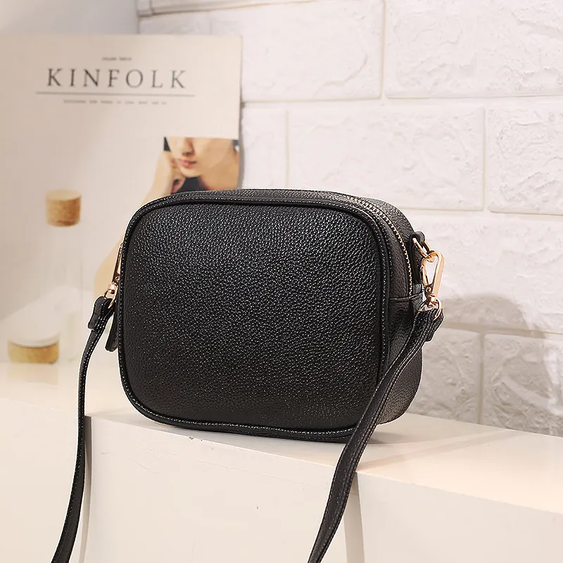 Women's PU Leather Square Crossbody Bag with Adjustable Strap
