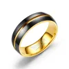 Women'S 6MM Black Gold