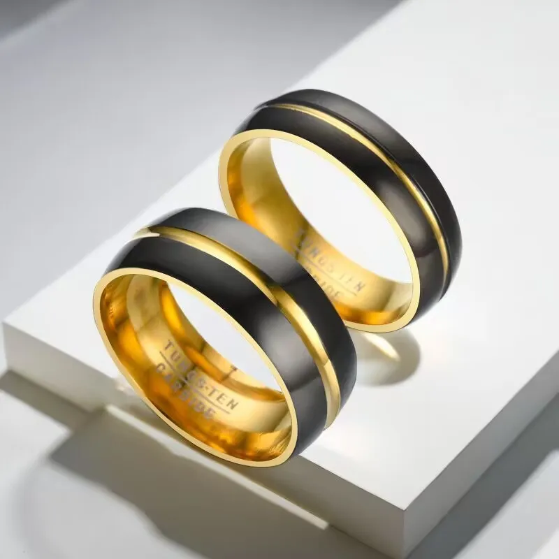 Fashion Simple Titanium Steel U-Shape Geometric Ring