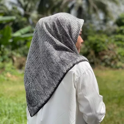 Women Fashion Printed Large Square Silk-Like Scarf 110x110