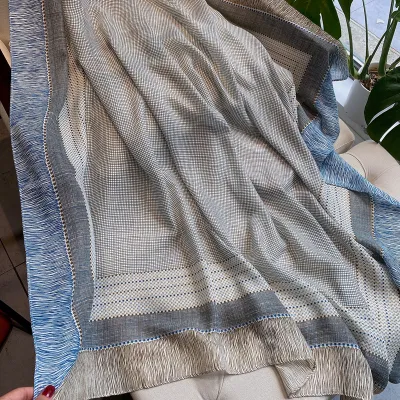 Women Fashion 135x135cm Cotton And Linen Square Sunscreen Scarf
