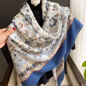 Women Fashion 135x135cm Cotton And Linen Square Sunscreen Scarf