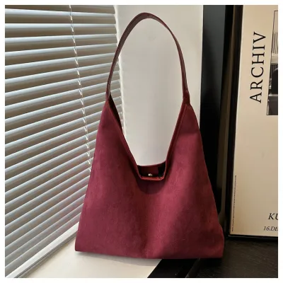 Women Autumn Winter Fashion Solid Color Large Capacity Nylon Tote Shoulder Bag