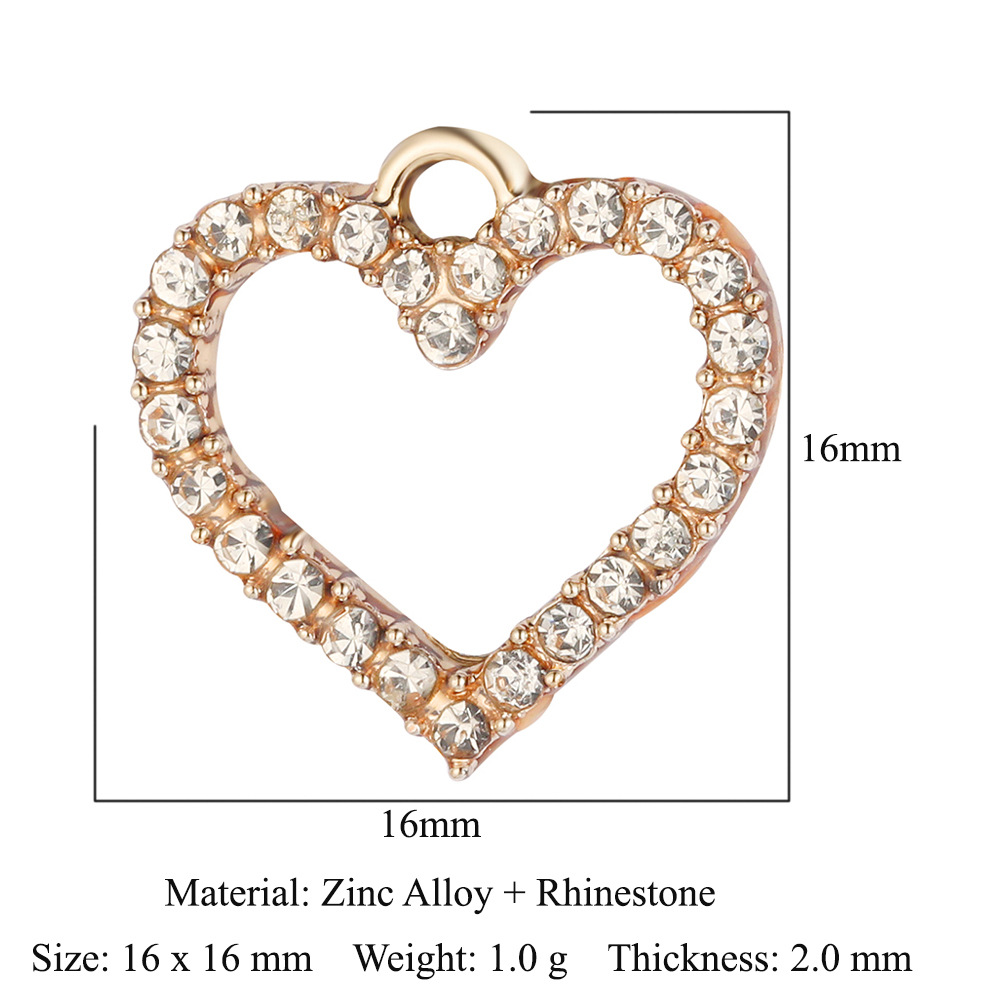 Wholesale Chic Rhinestone Hollow Heart Pendant Double Layer