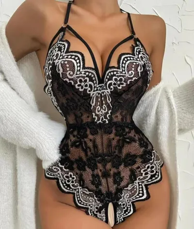Women Sexy Lace Perspective Bra Set