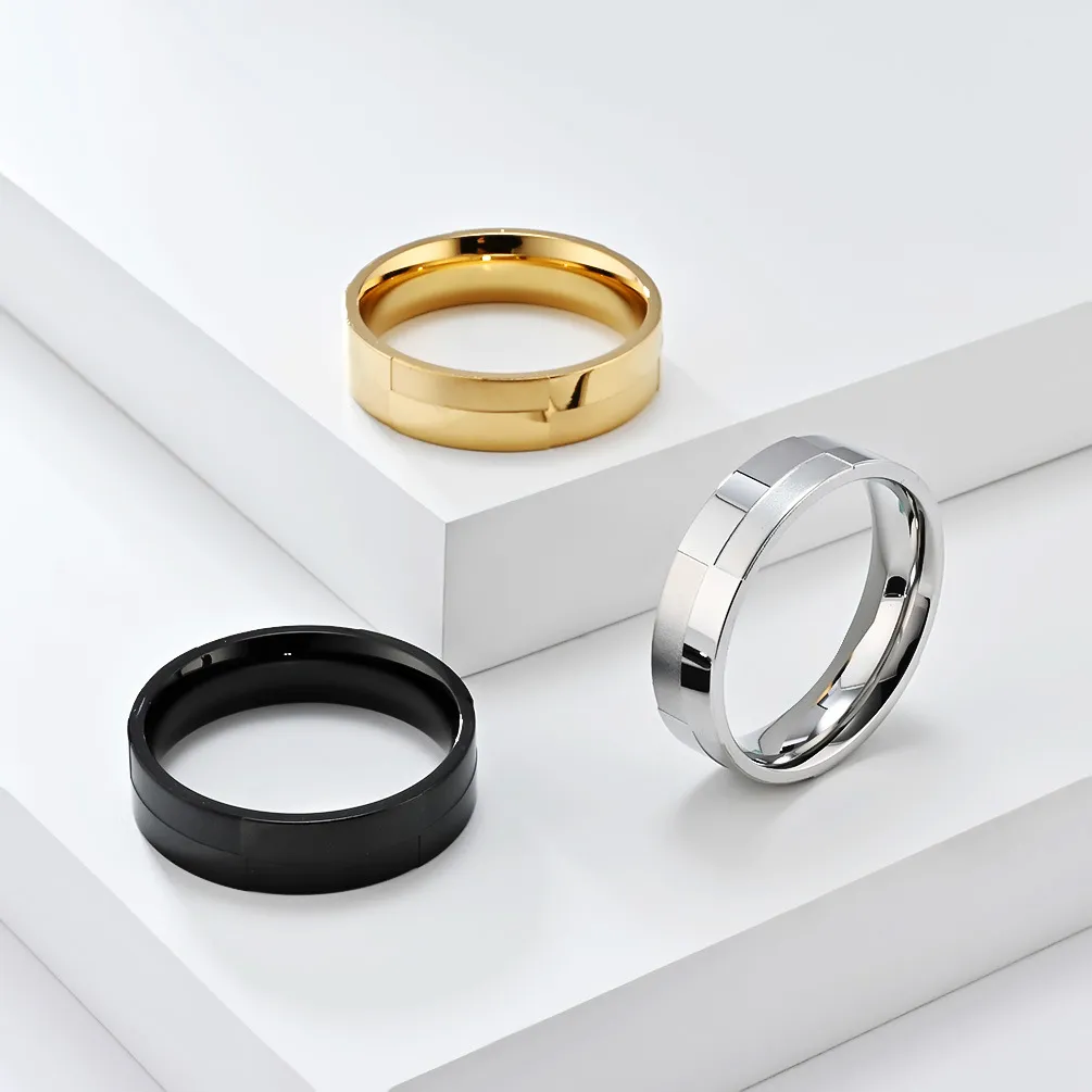 Fashion Simple Geometry Stainless Steel Ring