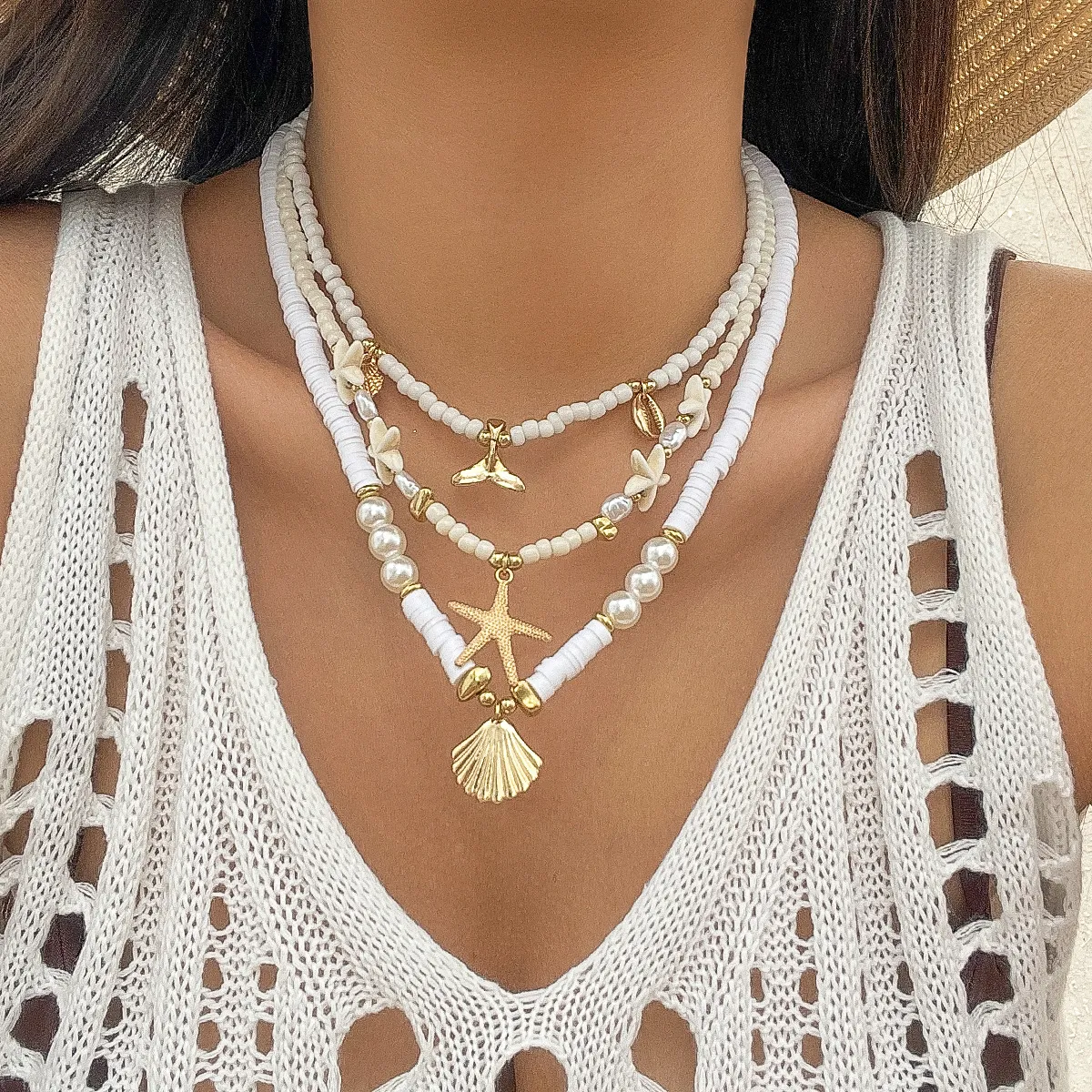 Bohemian Casual Marine Style Shell Turquoise Multi-Layer Necklace
