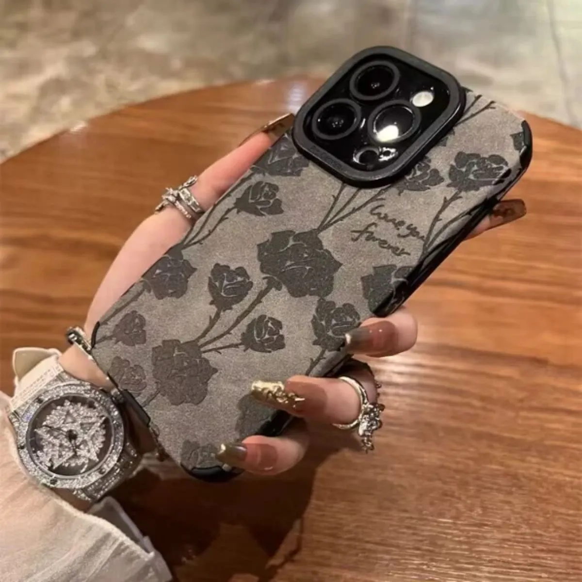 Fashion Floral Printed All-Covering Drop-Resistant TPU Skin Soft Case for iPhone