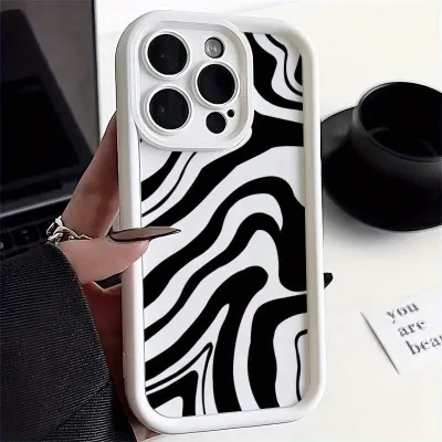 Fashion Zebra Printed Anti-Drop Silicone iPhone Case