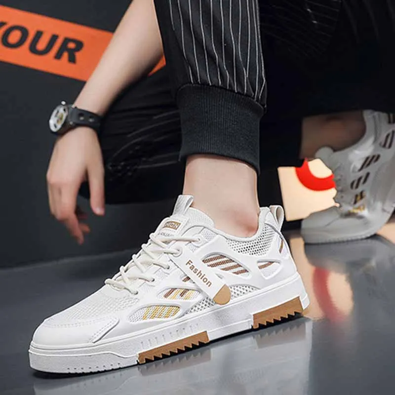 Men Canvas Lace Up Low Top Board Shoes Thick Bottom Casual Sneakers
