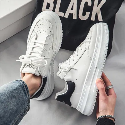 Men Leisure Sports Versatile Lace-Up Thick-Soled Sneakers