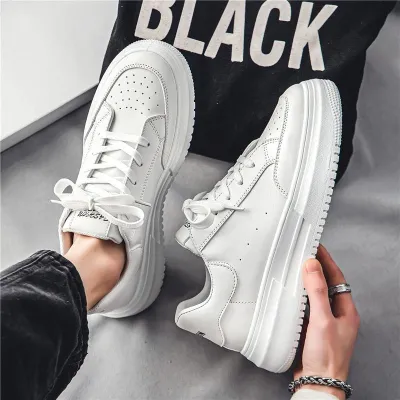 Men Leisure Sports Versatile Lace-Up Thick-Soled Sneakers