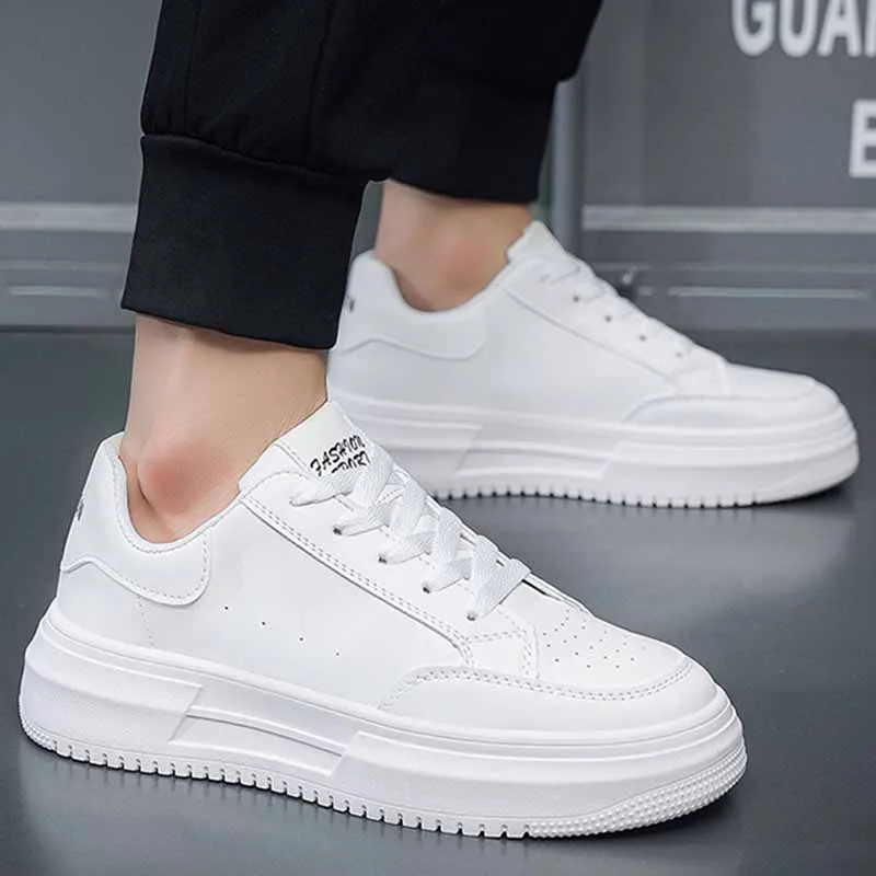 Men Leisure Sports Versatile Lace-Up Thick-Soled Sneakers