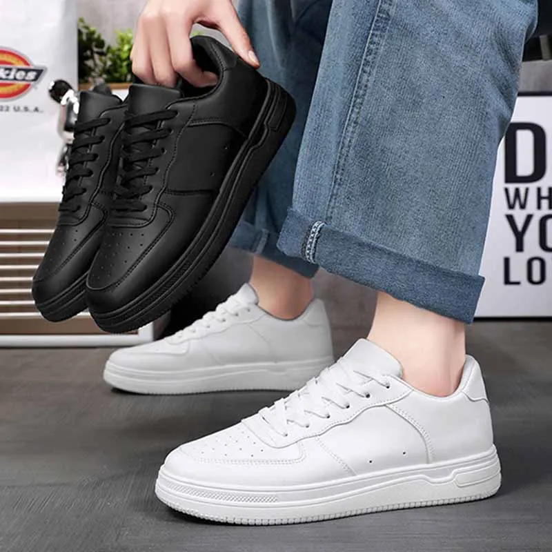 Men Leisure Sports Versatile Lace-Up Thick-Soled Board Shoes