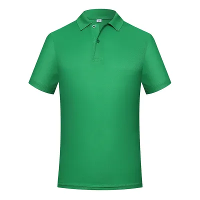 Men Business Casual Plus Size Solid Color Short Sleeve Lapel POLO Shirt