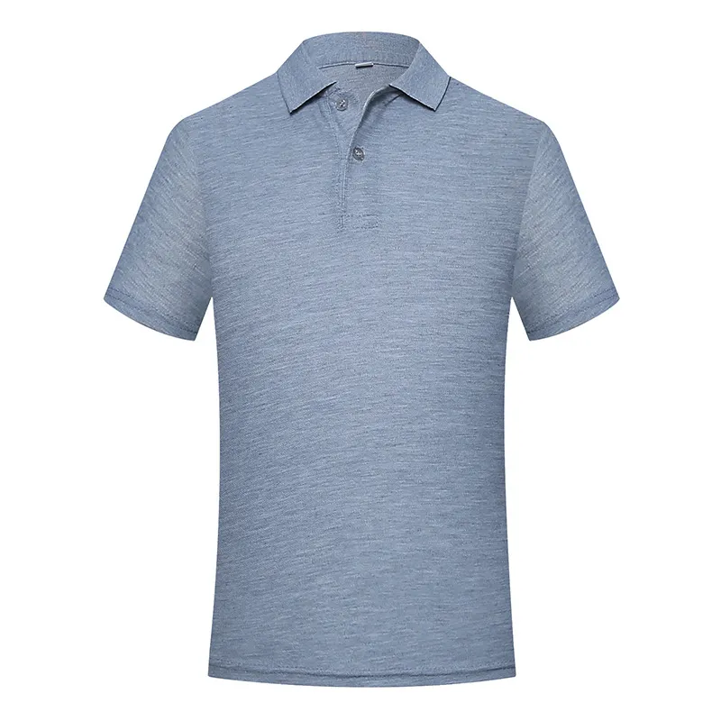 Men Business Casual Plus Size Solid Color Short Sleeve Lapel POLO Shirt