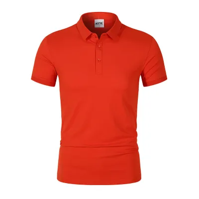 Men Business Casual Plus Size Short Sleeve Color Block Polo Shirt