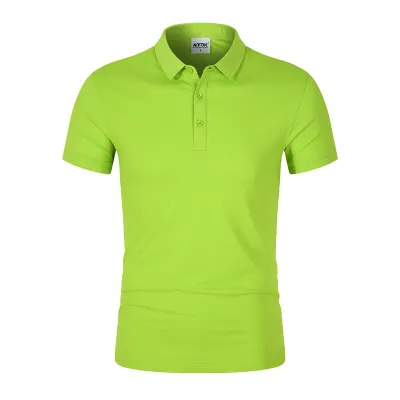 Men Business Casual Plus Size Short Sleeve Color Block Polo Shirt