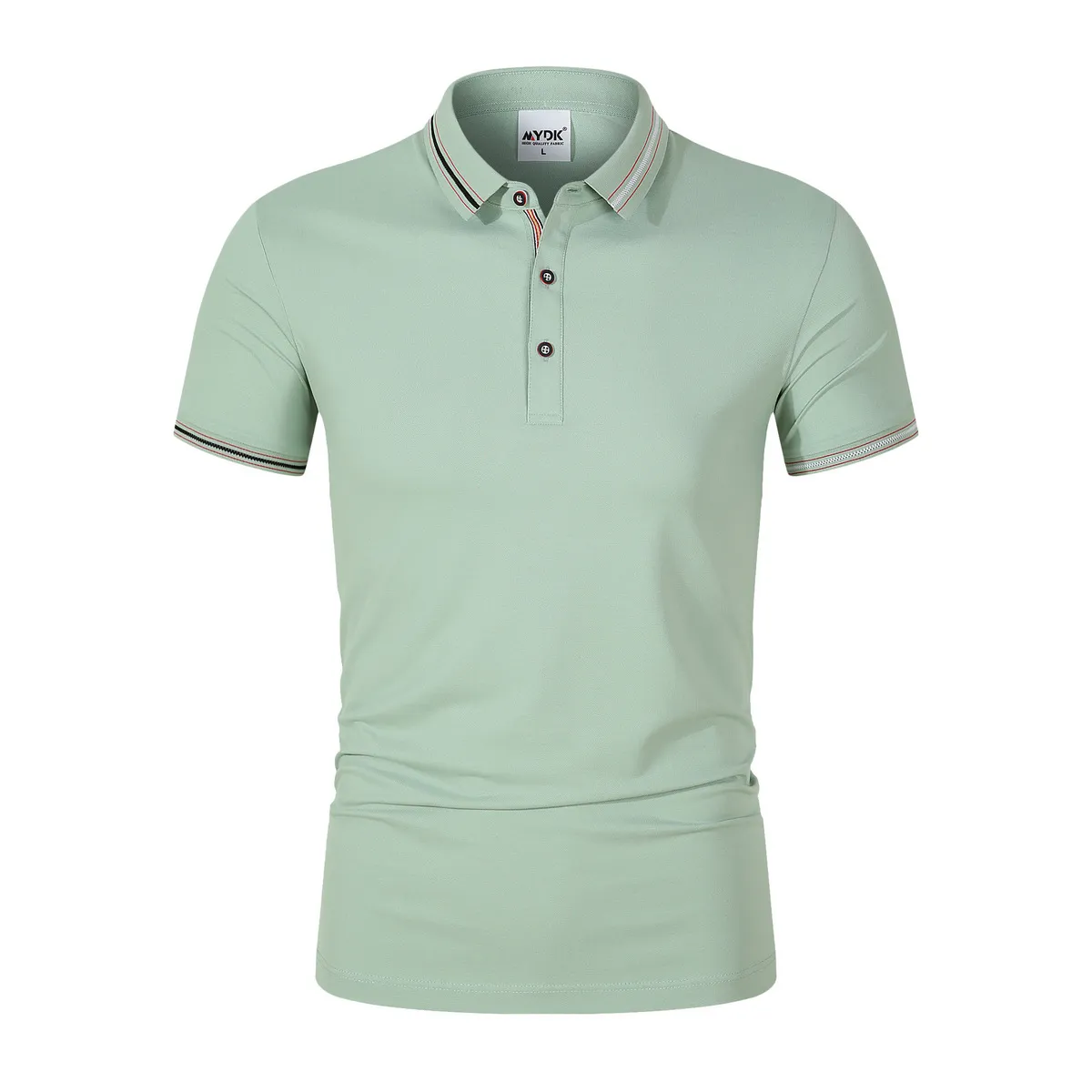 Men Business Casual Stripe Plus Size Short Sleeve Lapel POLO Shirt