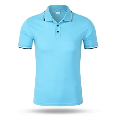 Men Business Casual Stripe Plus Size Short Sleeve Lapel POLO Shirt