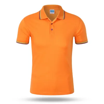 Men Business Casual Stripe Plus Size Short Sleeve Lapel POLO Shirt