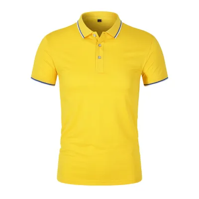 Men Business Casual Stripe Plus Size Short Sleeve Lapel POLO Shirt
