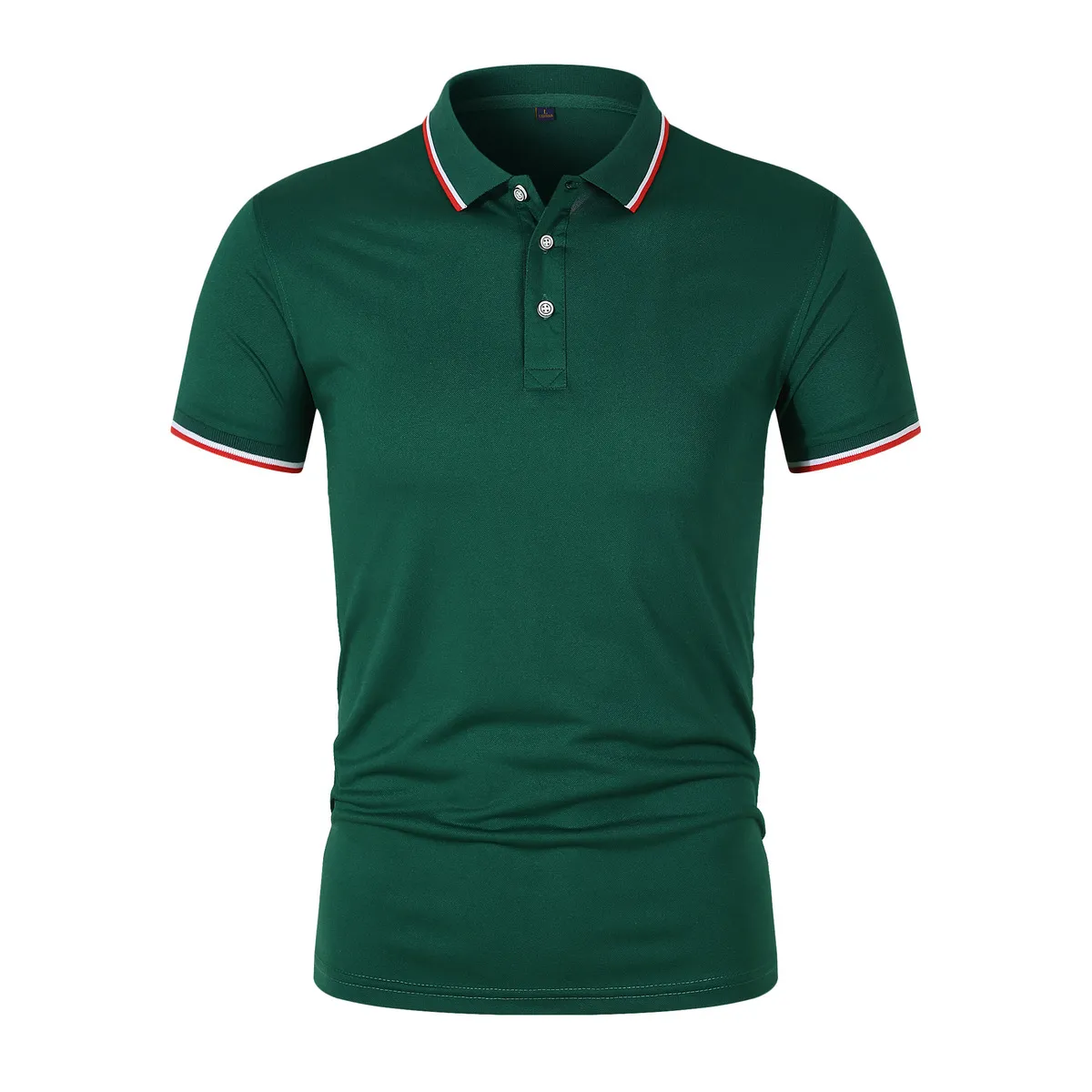 Men Business Casual Stripe Plus Size Short Sleeve Lapel POLO Shirt