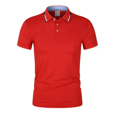 Men Business Casual Stripe Plus Size Short Sleeve Lapel Polo Shirt