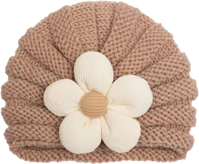 Newborn Cute Bow Knit Turban Cap Cloth Dome Fashion Commuter
