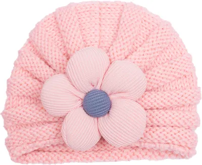 Newborn Cute Bow Knit Turban Cap Cloth Dome Fashion Commuter