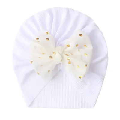 Newborn Cute Bow Dome Fabric Turban Cap Kids Accessories