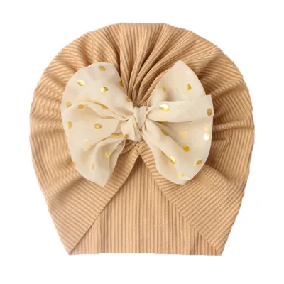 Newborn Cute Bow Dome Fabric Turban Cap Kids Accessories