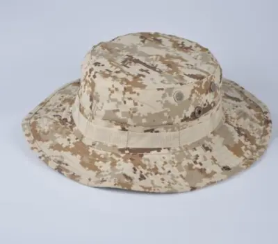Men Fashion Camouflage Round-Brimmed Sunshade Hat Cotton Dome Military
