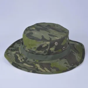 Men Fashion Camouflage Round-Brimmed Sunshade Hat Cotton Dome Military