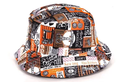 Fashion Personalized Printed Double-Sided Wearable Sunscreen Bucket Hat