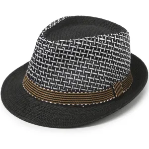 Men Retro Straw Stitching Mesh Jazz Sun Hat