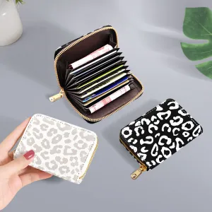 Women Fashion Leopard Zebra Stripes Multi-Function Zipper Card Holder Wallet