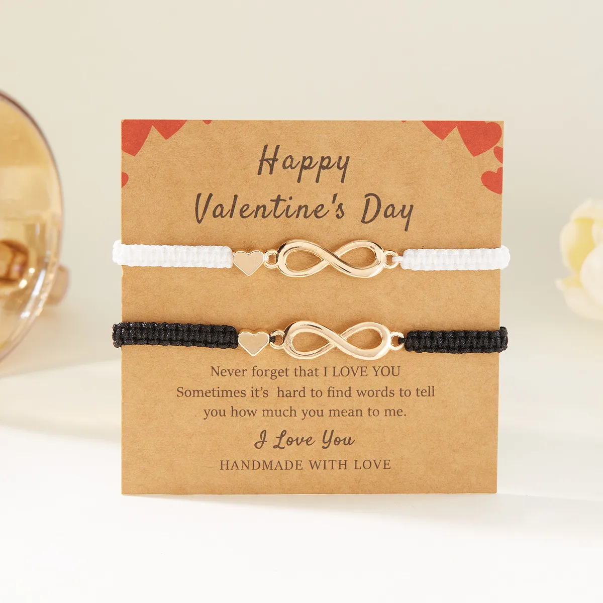 Valentine's Day Love 8 Symbol Adjustable Woven Couple Bracelet