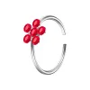 Single Silver Body Big Red Diamond