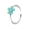 Single Silver Body Lake Blue Diamond
