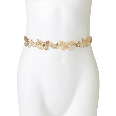 Simple Single Layer Butterfly Body Chain for Women