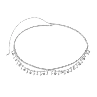 Simple Multi-Layer Rhinestone Tassel Waist Chain